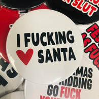 I Love Santa Round Badge